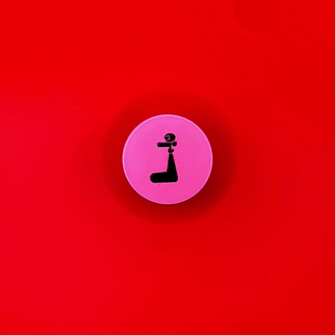 Moledor Rosado Fluorescente Logo Negro